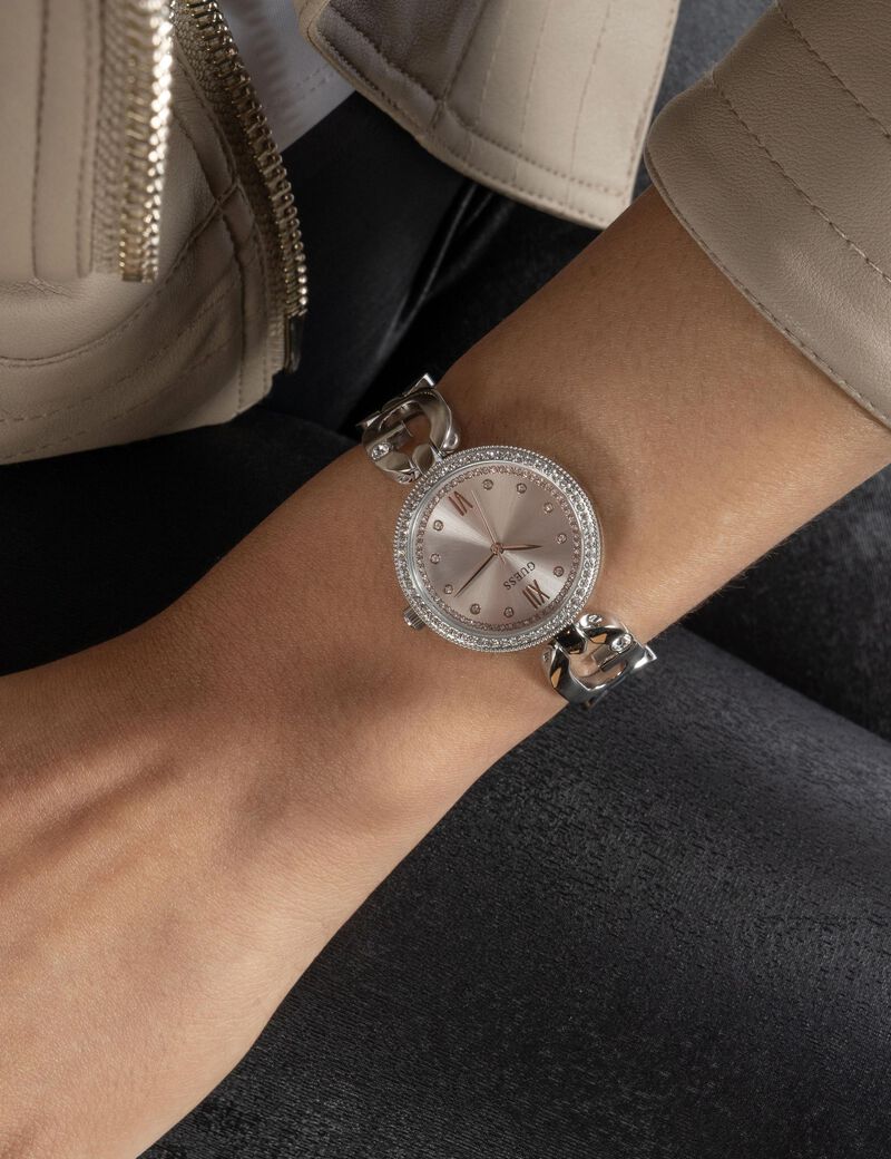 Stainless steel analogue watch