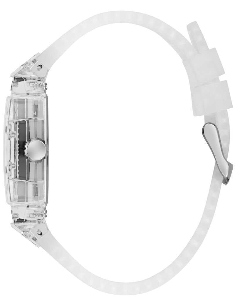 Clear Quartz Analog Silicone Watch