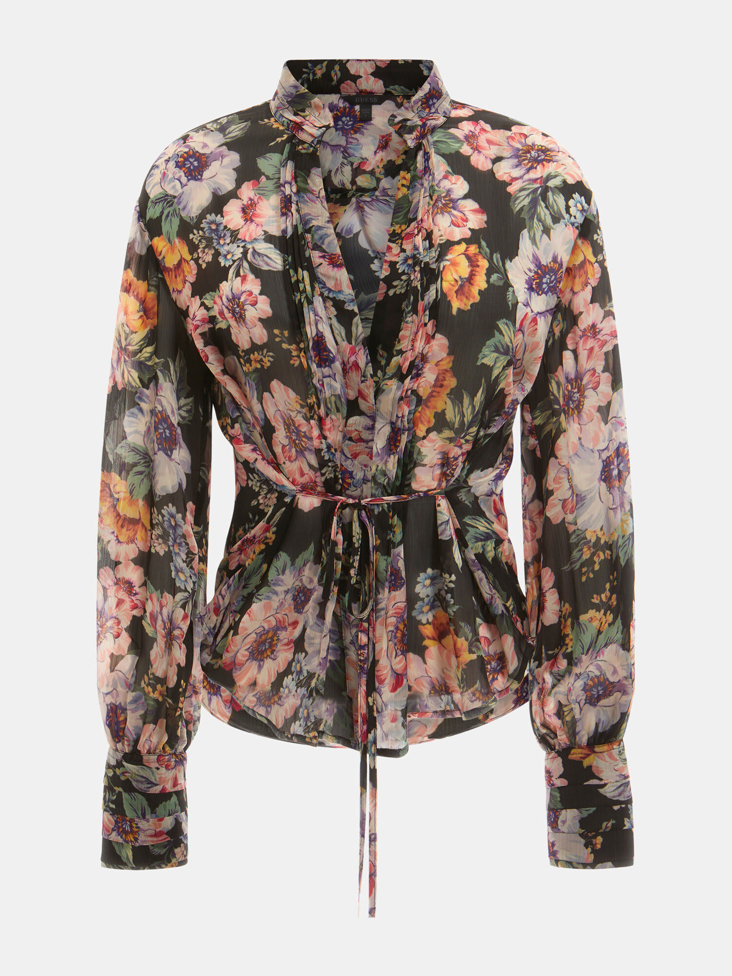 Guess floral best sale blouse