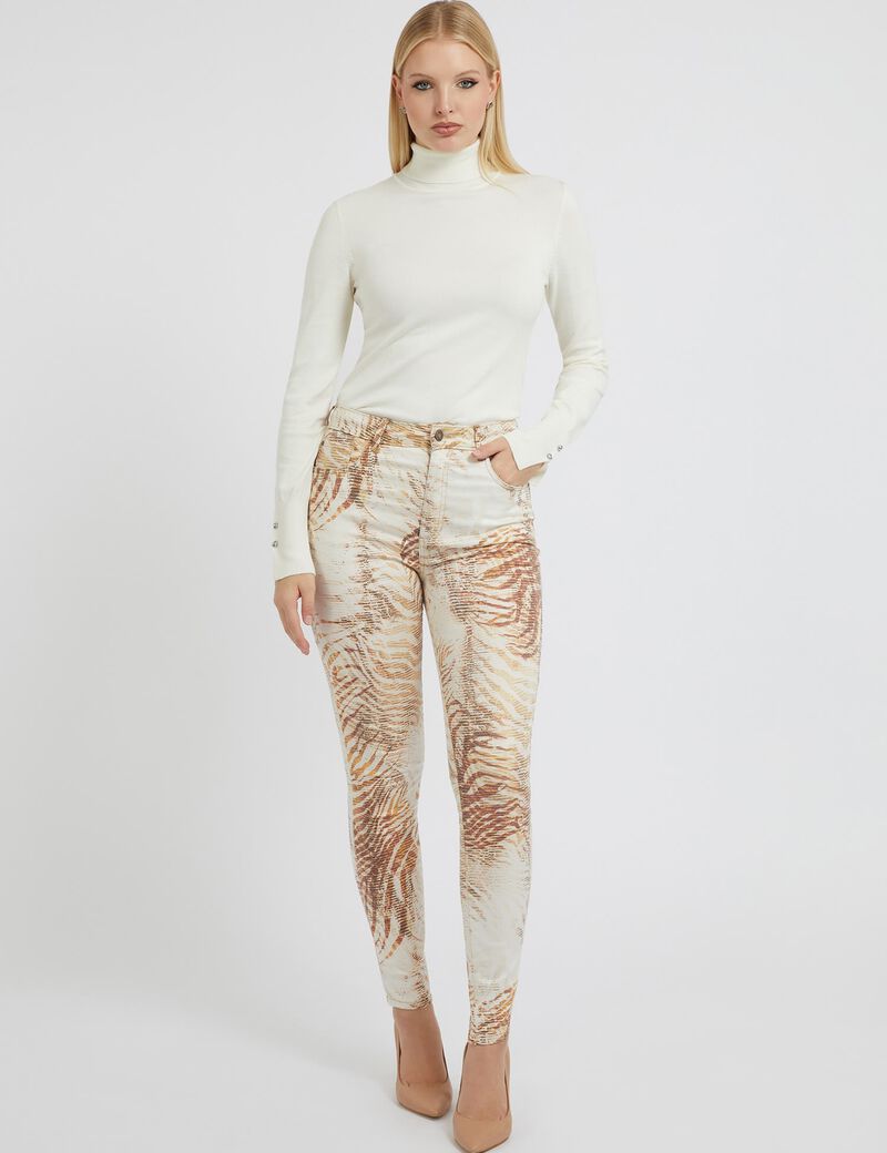 All Over Print Skinny Fit Denim Pant