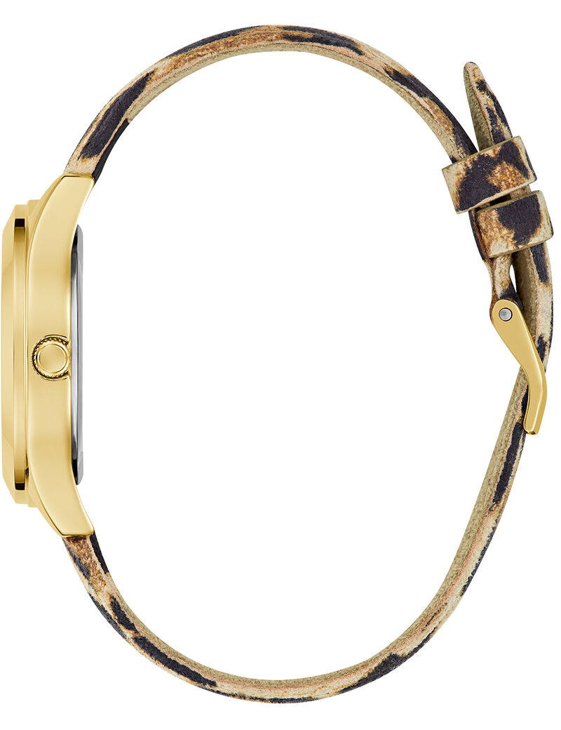 Ladies Leopard Gold Tone Analog Watch