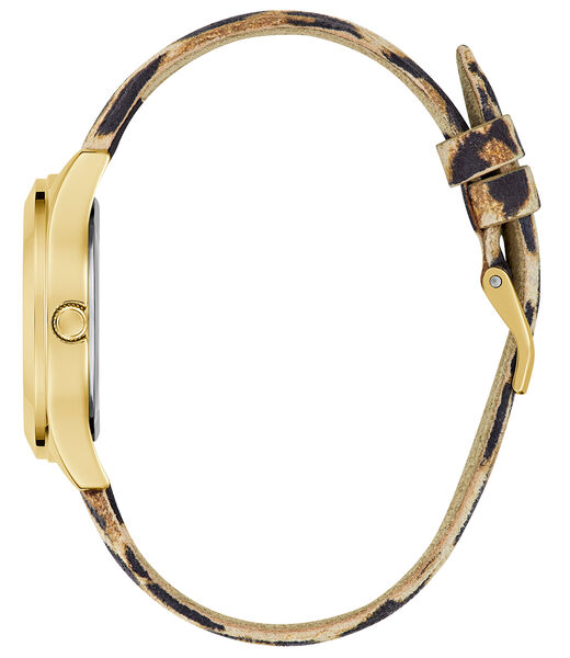 Ladies Leopard Gold Tone Analog Watch