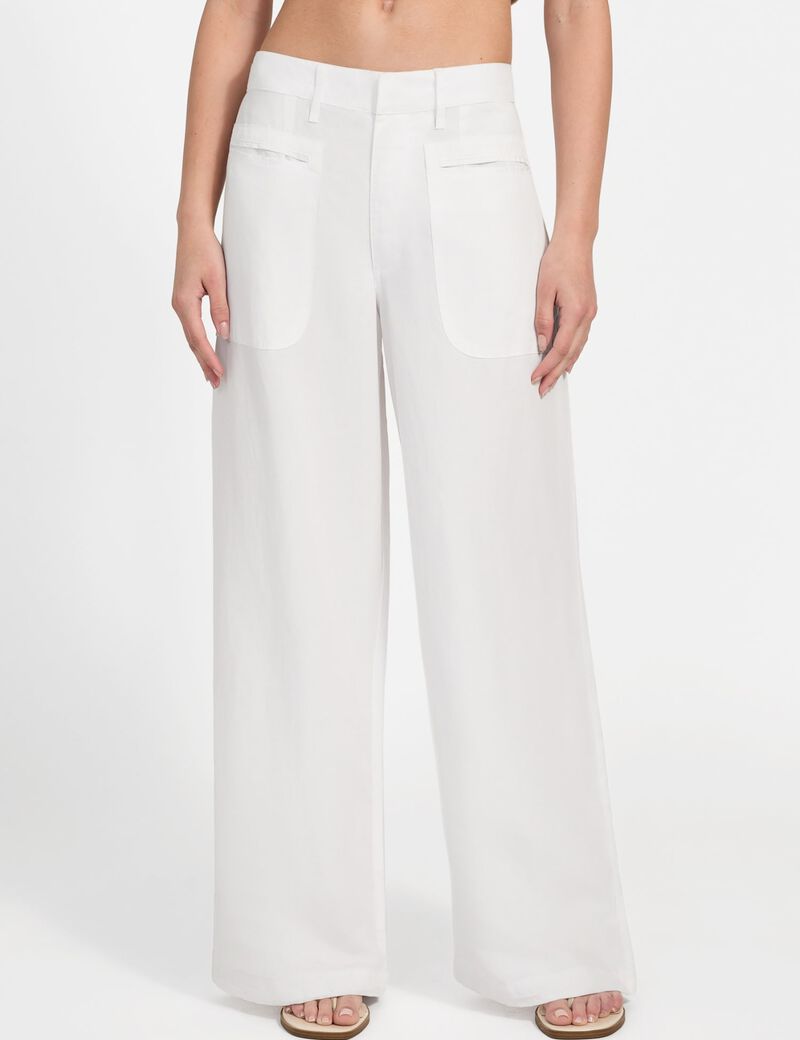 Wide leg linen pants